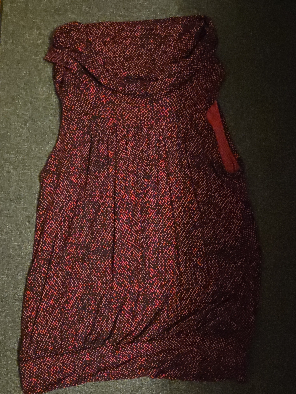 Michael Kors Black Top with Red Speckle Pink And Black